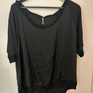 Black Women's Silk & Cotton Top